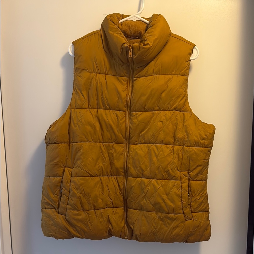 Old Navy Mustard Yellow Puffer Vest